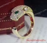 Replica Cartier Jewelry - Panthere De Cartier Ring Replica Yellow Gold Diamonds